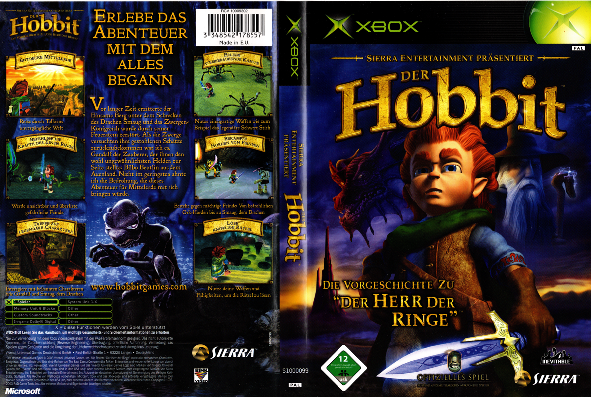 The Hobbit box art for Xbox